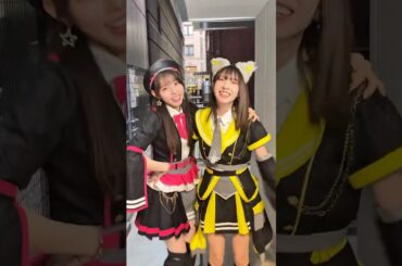 🩷💛ﾅｶﾖｼ??💛🩷#大森莉緒 #山本愛梨 #電音部 #denonbu #シモキタザワエリア#マスカーピース #マスピ