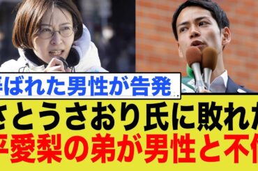 さとうさおり氏に敗れた、平愛梨の弟が男性と不倫していた模様…