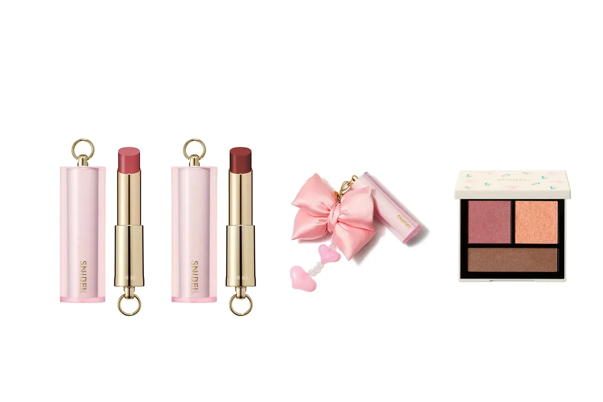 左から“ルージュ クチュール”（各3520円）、“オリジナル チャーム M”（1320円）、“テイラード カラー アイズ”（各4950円）