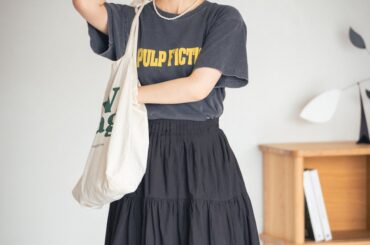 夏にあえてのチャコールグレーのワントーンがいい！【FUDGE FRIEND おしゃれさんの毎日コーディネート vol.547｜うさみ】 | FUDGE FRIEND | ファッション