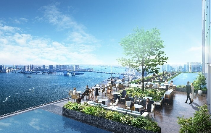「フェアモント東京」35階の屋外テラス イメージ(東京湾側)