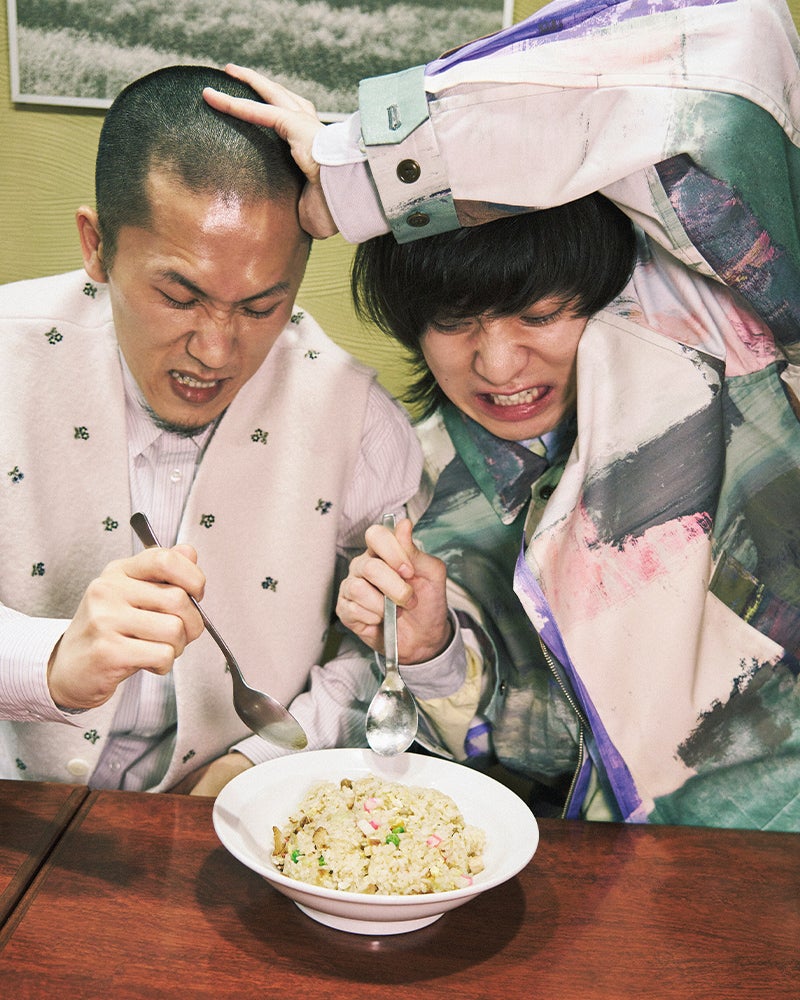 中華菜房 達磨 のチャーハンを食べる家族チャーハンのふたり