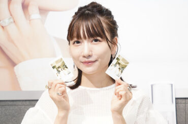 イベントに登場した桃【写真：ENCOUNT編集部】