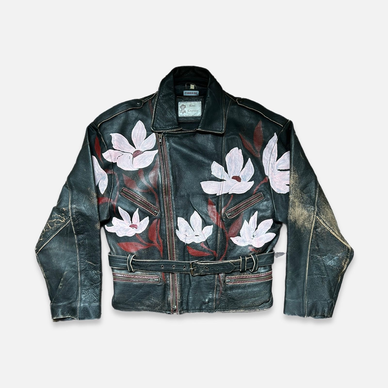 フランシーヌ　レザージャケット　ヴィンテージ　アップサイクル