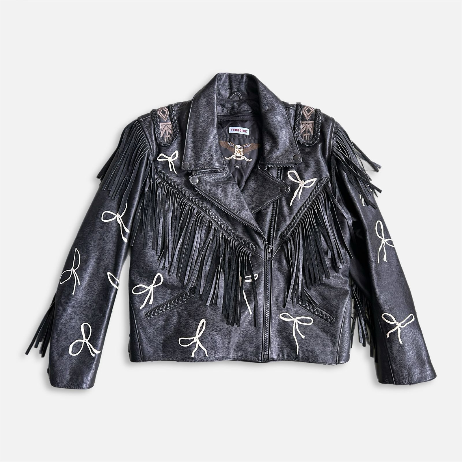 フランシーヌ　レザージャケット　ヴィンテージ　アップサイクル