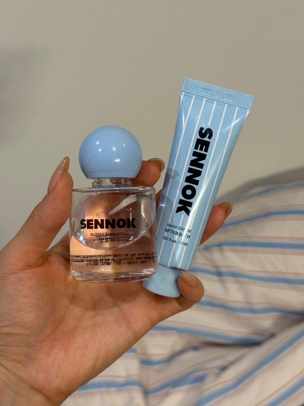 「センノック（sennok）」glossy everyday hair oil＆hand cream after bath