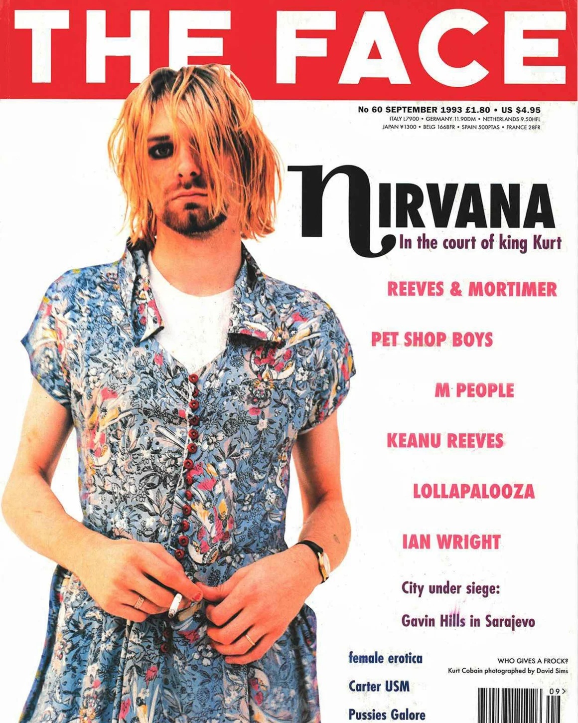 ザ・フェイスの表紙を飾るカート・コバーン＝１９９３年９月/Courtesy The Face