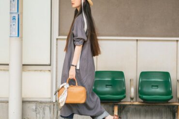 リネンワンピースにデニムをIN。夏も心地良くおしゃれに！【FUDGE 7月号連動企画-エミリーの1ヶ月留学記 | DAY 10】 | FUDGE FRIEND | ファッション