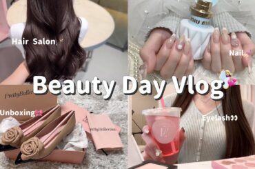 月ｲﾁ詰め込み美容VLOG💅🏻🪞旅行前日の🧳💨ﾄﾞﾀﾊﾞﾀ購入品開封😺🩷 【喋り多め】
