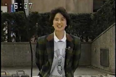 バスケをする豊田順子アナ