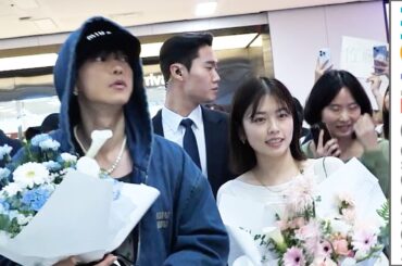 小芝風花＆佐藤健、韓国の金浦空港到着／Amazon Originalドラマ『私の夫と結婚して』