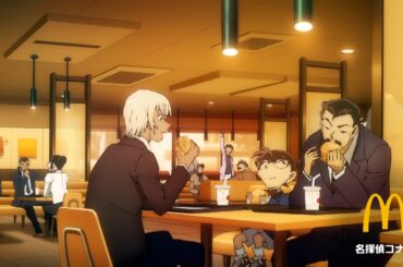 コナン＆安室透＆毛利小五郎が“ごはんチキンタツタ”に翻弄される！？3人で仲良く食べる姿も　ごはんチキンタツタ「名探偵コナン 夕景の御馳走」篇