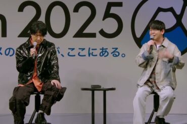 島崎信長をはさんで何の意味もない会話をする佐倉綾音と花江夏樹