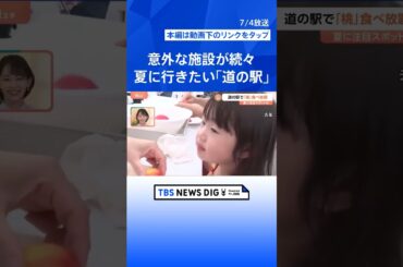 夏に行きたい！注目の道の駅、期間限定「桃」食べ放題、宿泊施設に天然温泉まで…【Nスタ解説】｜TBS NEWS DIG　#shorts