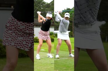 河本結プロと竹田麗央プロのスイング比べ🏌⛳️