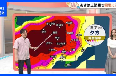 【7月10日 関東の天気】大気不安定 広い範囲で雷雨｜TBS NEWS DIG