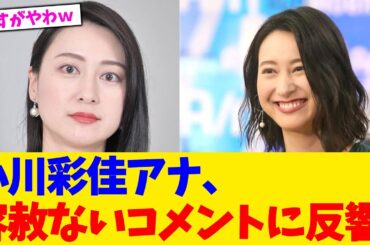 小川彩佳アナ、容赦ないコメントに反響。【2chまとめ】【2chスレ】【5chスレ】