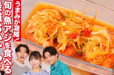 旨さ爆発！アジで作る夏のさっぱり絶品おかず2選！【相馬理×葉山侑樹×古川未鈴】