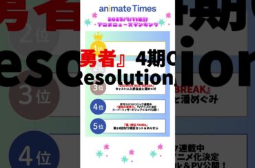 【2025/7/11集計】最新アニメニュースランキング #shorts