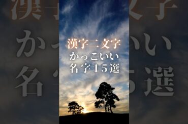 【漢字ニ文字:かっこいい名字15選】　#shorts 　#名前 #名字 #苗字 #命名  【VOICEVOX:冥鳴ひまり】【引用:名字由来net】