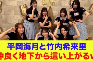 【日向坂46】平岡海月と竹内希来里、仲良く地下から這い上がるｗ【ひなあい】【日向坂で会いましょう】