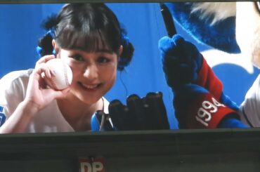 2025/7/6ドアラ先輩 大原櫻子さん始球式のひとコマ