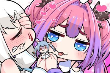 【手描き】ヴィヴィぺこに嫉妬するも即落ちする白上フブキ【こまいぬ/切り抜き/Hololive】