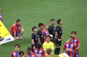 2025/07/20 新潟出身 馬場ふみかさんがエスコートする選手入場　からの円陣ダッシュ