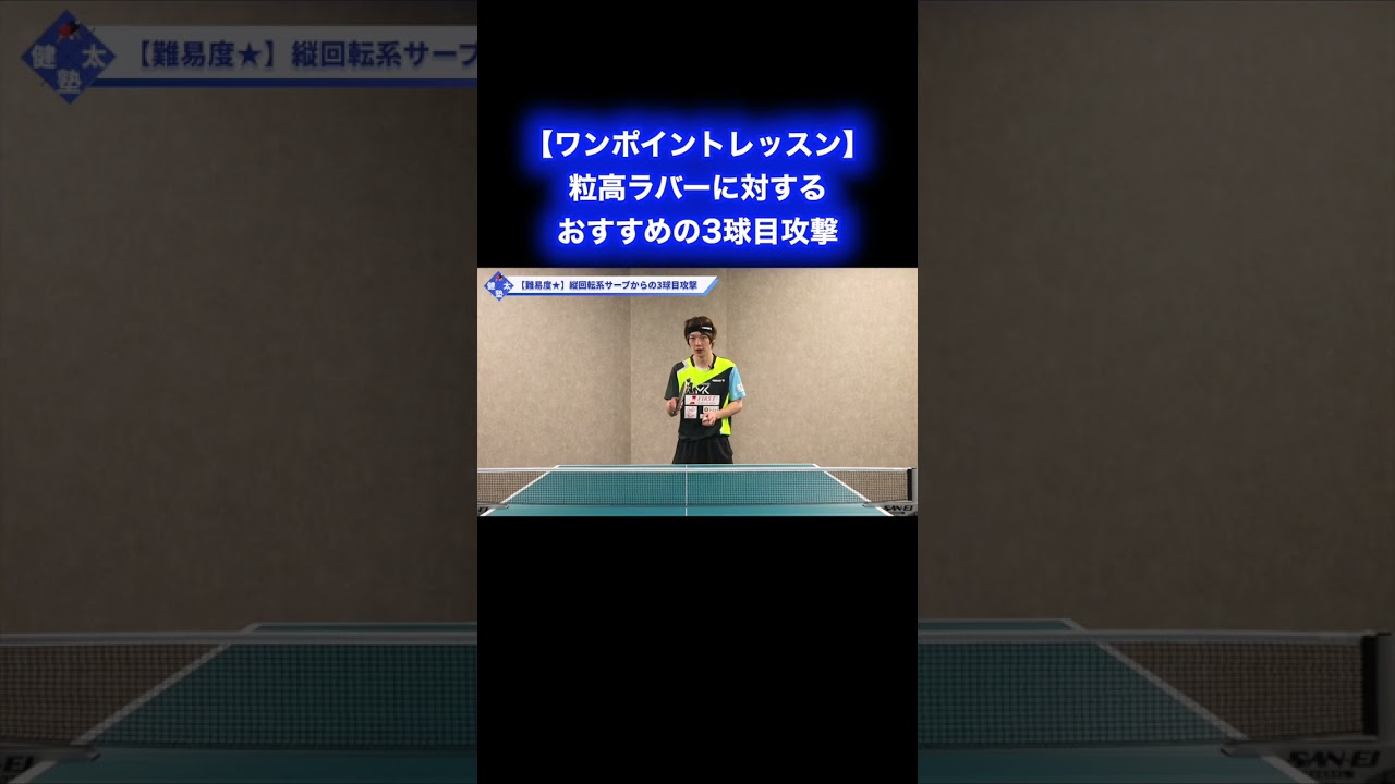 粒高ラバーに対するおすすめ3球目攻撃【ワンポイントレッスン#148】#shorts 粒高ラバーに対するおすすめ3球目攻撃【ワンポイントレッスン#148】#shorts