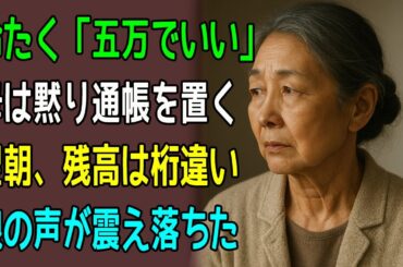 「生活費は5万円だけ」と言った娘──でも翌朝、母が差し出した“通帳”の残高とは？
