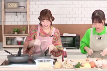 伊達さんと逢田さんのオムライス作り