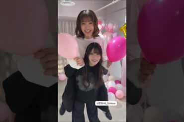 小島凪紗 幸阪茉里乃 まりのちゃんからおんぶをしてもらいご満足なこんなぎちゃん♪櫻坂46 東京ドーム