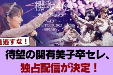 【櫻坂46】待望の関有美子卒セレ、独占配信が決定！！！【3rd TOUR 2023 福岡公演DAY2】 #櫻坂46 #櫻坂46の家