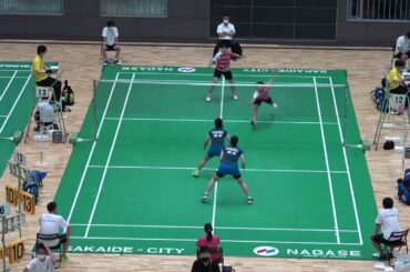 2022年IH バドミントン 女子ダブルス 2回戦 柴原君枝・島谷明日香 新潟青陵(新潟) vs 遠藤美羽・鈴木優芽亜 作新学院(栃木)