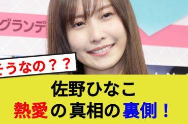 佐野ひなこ衝撃の過去！見ないと損する熱愛の真実