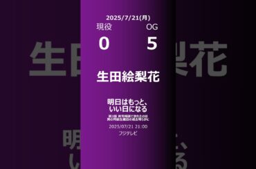 【明日の乃木坂】現役・OG 2025/07/21 #shorts #乃木坂46 【番組出演】