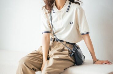 ポロシャツ×チノパンの王道トラッド。ゆとりのあるサイジングでハズすとこんな風【FUDGE FRIEND おしゃれさんの毎日コーディネート vol.554｜UMI】 | FUDGE FRIEND | ファッション