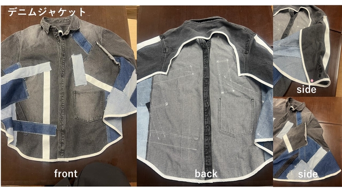 ▽服飾を学ぶ学生が考えた着やすい、着せやすい工夫がされたデニムジャケット