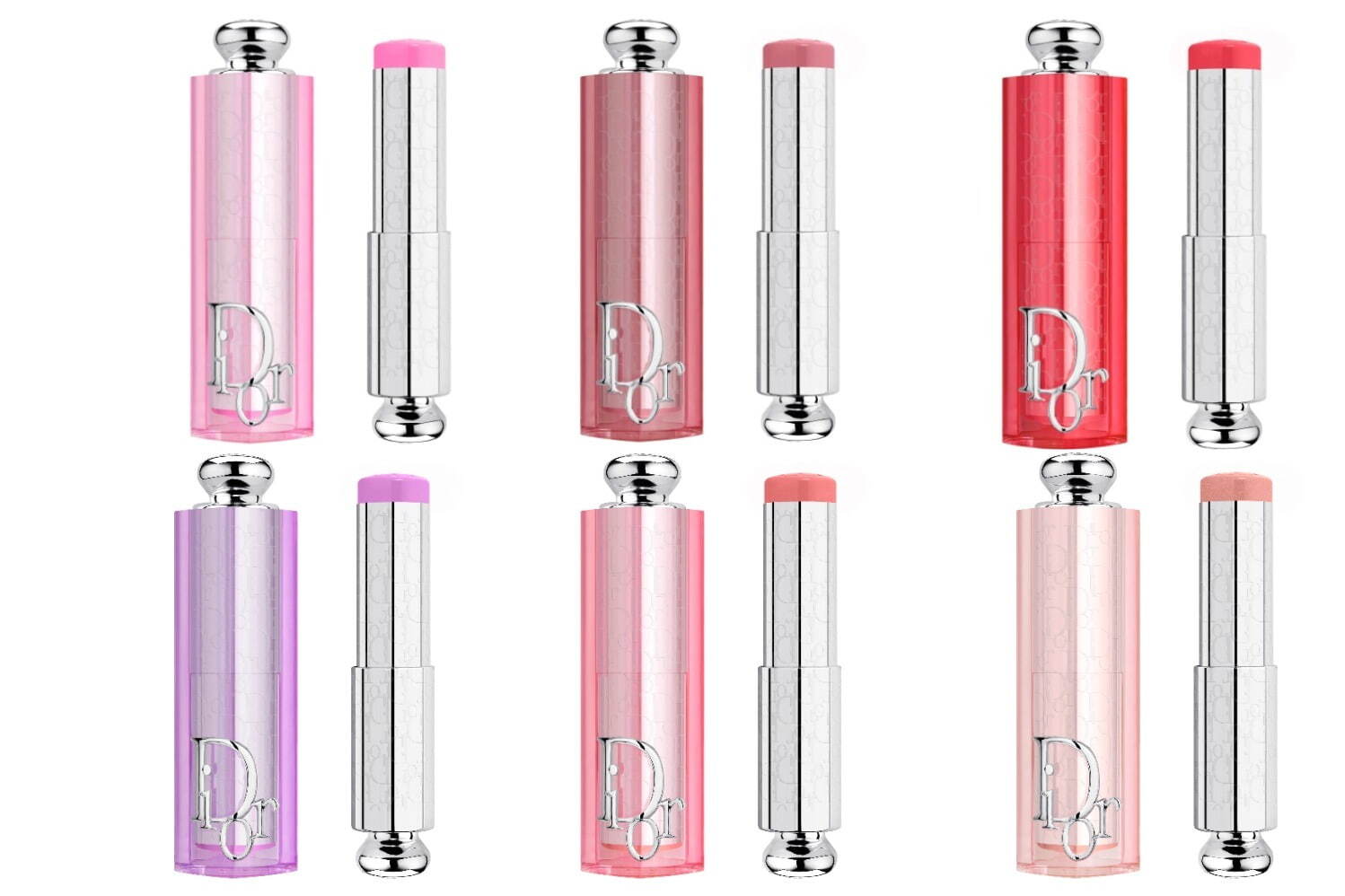 左上から) バックステージ ロージー グロウ スティック 001、012、015、063、077、103 各7,040円