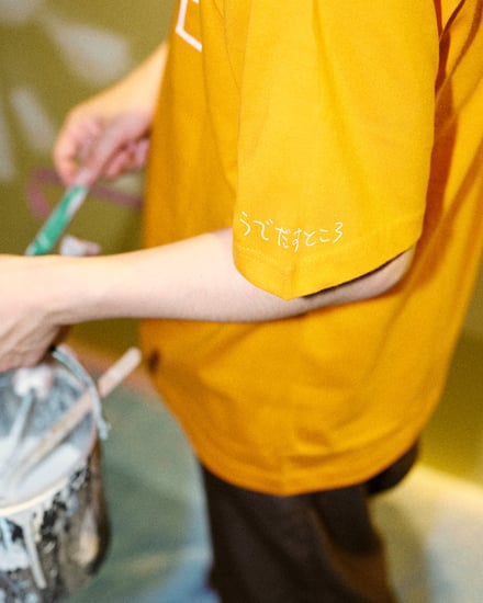Tシャツの袖部分寄り