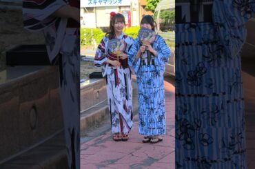 一宮七夕まつりにCOWCOWさん須田亜香里さんSKEの2人来てた😊 #shorts #祭り #神社 #ダンス