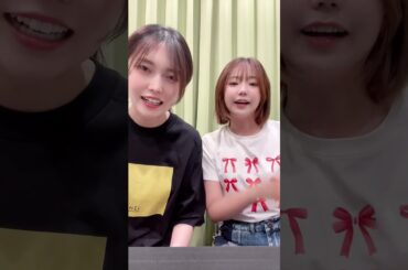 夏らしいことを食べてる（？）高田憂希と千本木彩花 #shorts