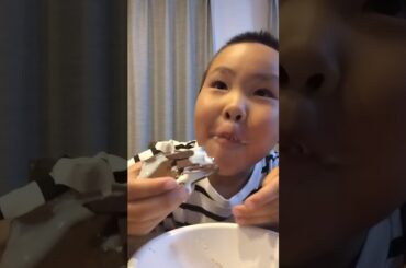 板チョコアイスを始めて食べたけど、アレンジしてみた！