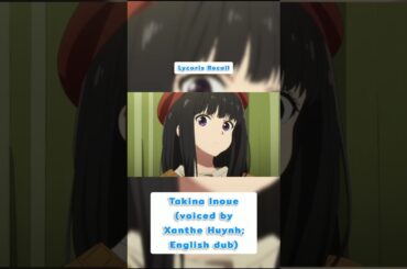 Anime Voice Comparison - Takina Inoue from Lycoris Recoil | YouTube Shorts 💙