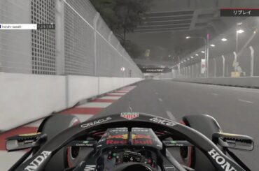 #17 今更PS4 F12021  Logicool G ハンコン G923dも同時購入！ Red Bull HONDAで走行 シンガポール　リプレイ１