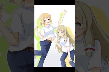 【ゆゆゆ】癒しコンビにラフい格好してもらいました #shorts #yuyuyu #イラスト #イラストメイキング