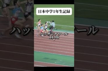 学年別女子100m日本記録