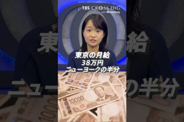 東京の平均月給はニューヨークの半分？|  #篠原梨菜 #東京 #ニューヨーク #経済 #月収 #年収 #ビジネス #crossdig