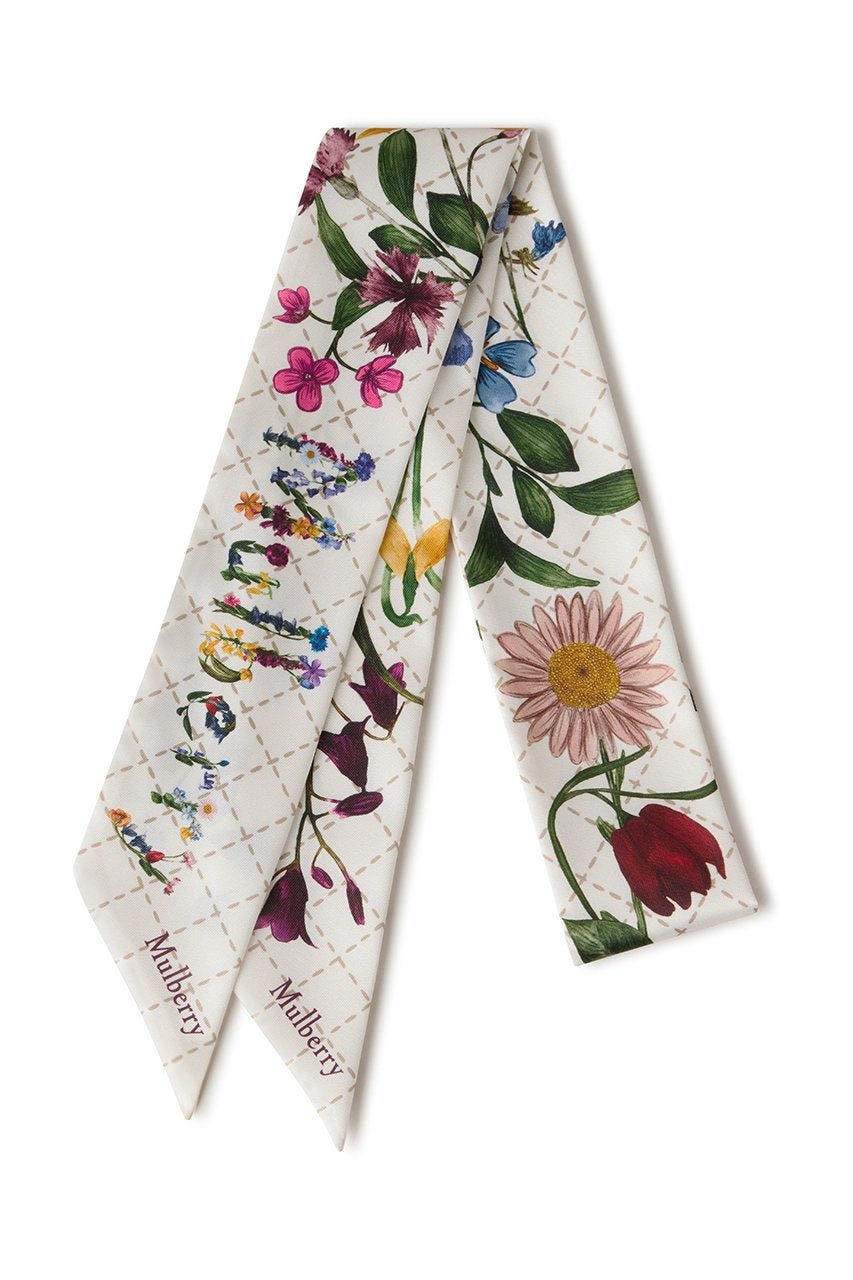 WILD FLORAL SKINNY SCARF