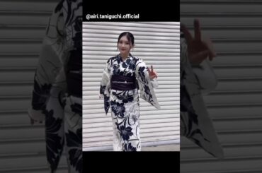 谷口愛季 浴衣のあいりちゃん♪幕張ありがとうございました〜！今回は、白地に紺のお花の浴衣〜 櫻坂46 8月10日